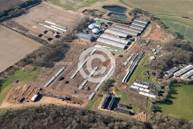 Piggery and anaerobic digestion plant, West Sussex, 2018. Creator: Damian Grady.