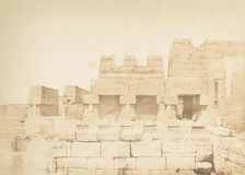 Pigeonniers bâtis sur la colonnade méridionale du palais d'Aménophis III, à Louxor, Thèbes, 1849-50. Creator: Maxime du Camp