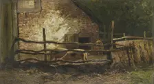 Pigs in a Sty, 1870-1910. Creator: Louis Apol