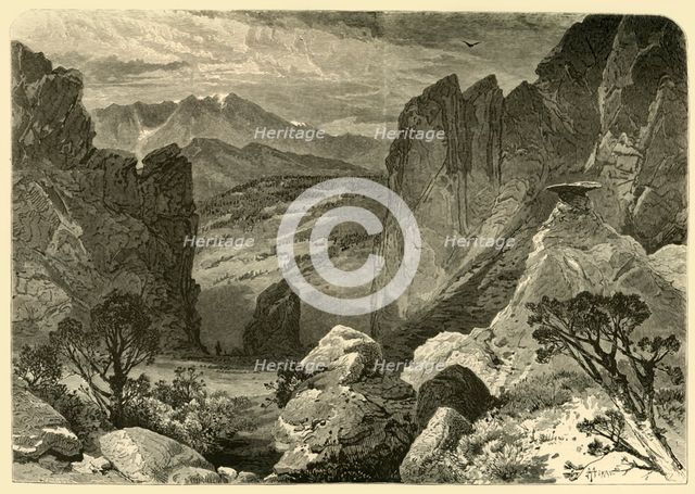 'Pike's Peak, from Garden of the Gods', 1874.  Creator: Phineas F. Annin.