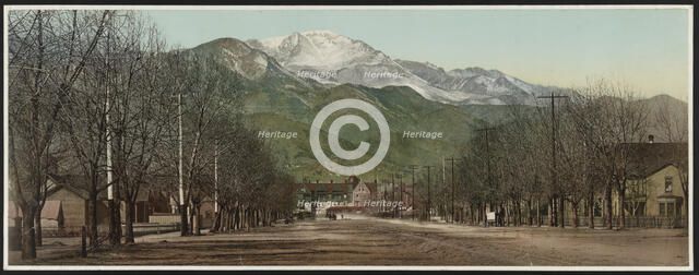 Pike's Peak Avenue, Colorado Springs, Colorado, c1898. Creator: William H. Jackson.