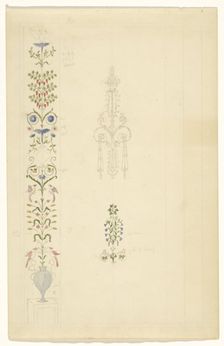 Pilast filling and two parts of pilasters, c.1835-c.1860. Creator: Workshop of Franz Jakob Kreuter