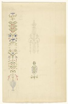 Pilast filling and two parts of pilasters, c.1835-c.1860. Creator: Workshop of Franz Jakob Kreuter