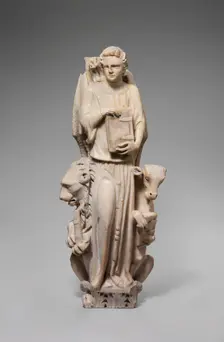 Pilaster (Tetramorph) from the Parapet of a Pulpit with Symbol of the Evangelists, ca. 1302-10. Creator: Unknown