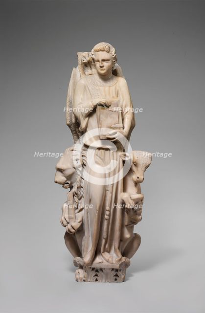 Pilaster (Tetramorph) from the Parapet of a Pulpit with Symbol of the Evangelists, ca. 1302-10. Creator: Unknown.