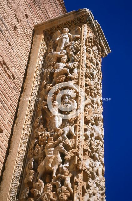 Pilasters of the Severan Basilica, Leptis Magna, Libya, 216 AD. Creator: Vivienne Sharp.