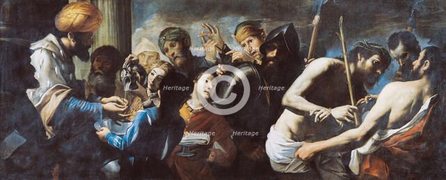 Pilate washes his hands (Christ before Pilate) , c. 1640. Creator: Preti, Gregorio (1603-1672).
