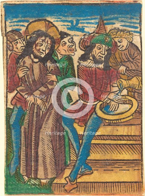 Pilate Washing His Hands, c. 1490. Creator: Unknown.