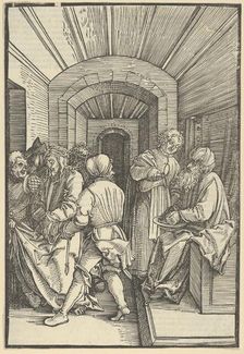 Pilate Washing his Hands, from Speculum passionis domini nostri Ihesu Christi, 1507. Creator: Hans Schäufelein the Elder