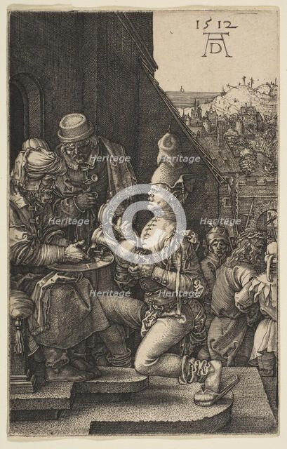 Pilate Washing His Hands, from The Passion, 1512. Creator: Albrecht Durer.