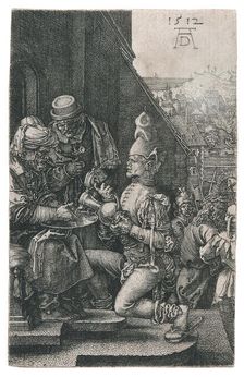 Pilate Washing His Hands, from the series "The Small Passion", 1512. Creator: Dürer, Albrecht (1471-1528)