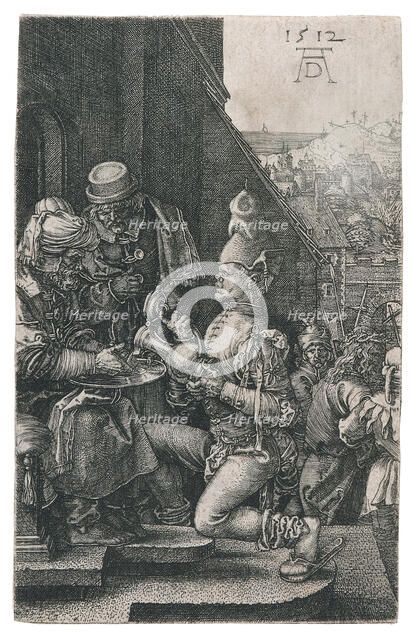 Pilate Washing His Hands, from the series "The Small Passion", 1512. Creator: Dürer, Albrecht (1471-1528).