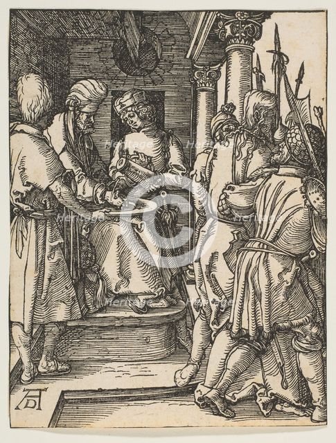Pilate Washing His Hands, from The Small Passion, ca. 1509. Creator: Albrecht Durer.