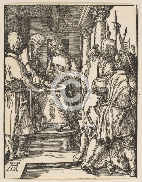 Pilate Washing His Hands, from The Small Passion, ca. 1509. Creator: Albrecht Durer.