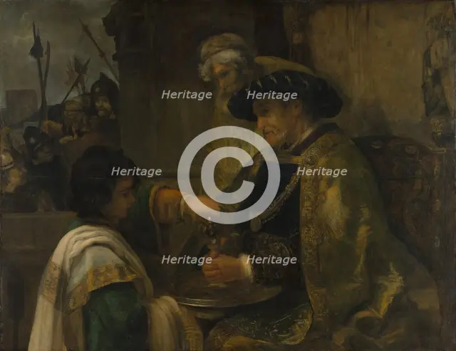 Pilate Washing His Hands, probably 1660s. Creator: Style of Rembrandt (Dutch, 17th century).