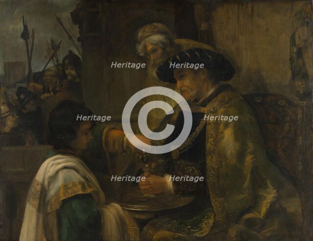Pilate Washing His Hands, probably 1660s. Creator: Style of Rembrandt (Dutch, 17th century).