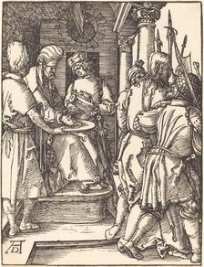 Pilate Washing His Hands, probably c. 1509/1510. Creator: Albrecht Durer
