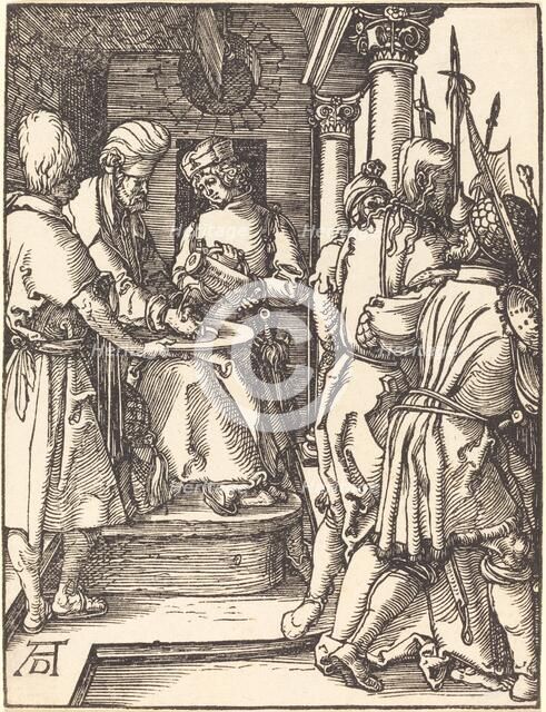 Pilate Washing His Hands, probably c. 1509/1510. Creator: Albrecht Durer.