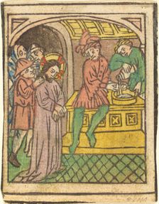Pilate Washing His Hands [recto], c. 1440/1450. Creator: Unknown