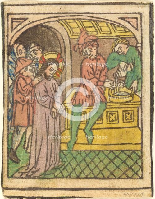 Pilate Washing His Hands [recto], c. 1440/1450. Creator: Unknown.