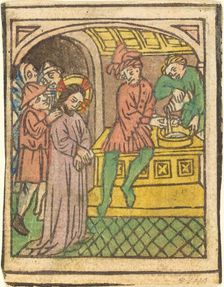 Pilate Washing His Hands [recto], c. 1440/1450. Creator: Unknown