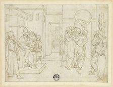 Pilate Washing His Hands, with Christ Being Led Away, 1575-1599. Creator: Unknown