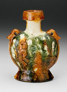 Pilgrim Flask, Tang dynasty (618-907 A.D.), first half of 8th century. Creator: Unknown
