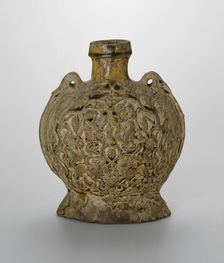 Pilgrim Flask (Bian Hu), Sui (581-618) or early Tang dynasty (618-907), c. late 6th/7th century. Creator: Unknown