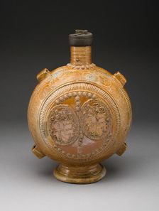Pilgrim Flask, Raeren, 1587. Creator: Workshop of Jan Emens Mennicken