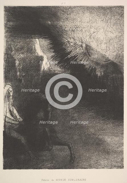 Pilgrim from a sublunar world, 1891. Creator: Odilon Redon.