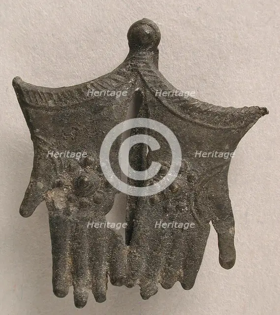 Pilgrim's Badge with Becket's Gloves, British, 15th century. Creator: Unknown.