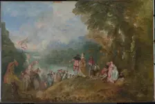 Pilgrimage to Cythera (Embarkation for Cythera), 1717. Artist: Watteau, Jean Antoine (1684-1721)