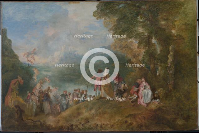 Pilgrimage to Cythera (Embarkation for Cythera), 1717. Artist: Watteau, Jean Antoine (1684-1721)
