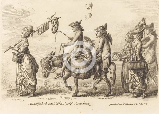 Pilgrimage to French Bucholz, 1775. Creator: Daniel Nikolaus Chodowiecki.