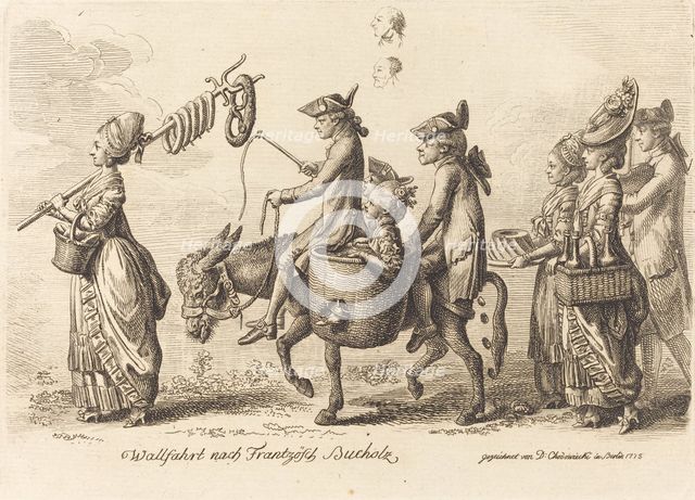 Pilgrimage to French Bucholz, 1775. Creator: Daniel Nikolaus Chodowiecki.