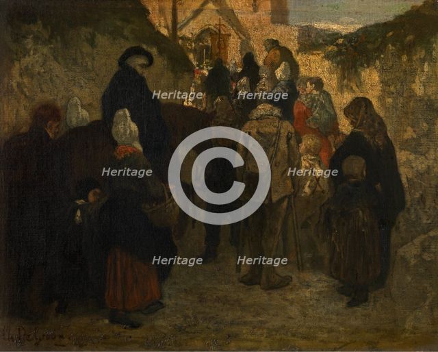 Pilgrimage in Diegem, 1857. Creator: Charles Corneille Auguste de Groux.