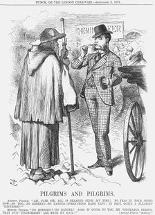 Pilgrims and Pilgrims 1873. Creator: Joseph Swain