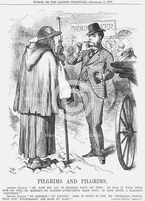 'Pilgrims and Pilgrims', 1873. Creator: Joseph Swain.