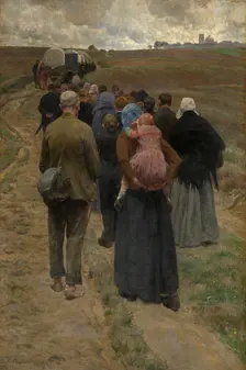 Pilgrims at the Moor, 1903-1905. Creator: Frans van Leemputten