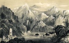 Pilgrims at the source of the Ganges, India, 1847