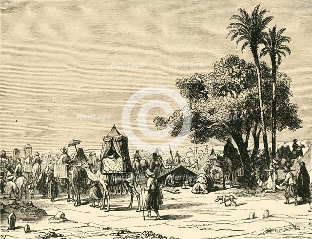 'Pilgrims Journeying to Mecca', 1890.   Creator: Unknown.
