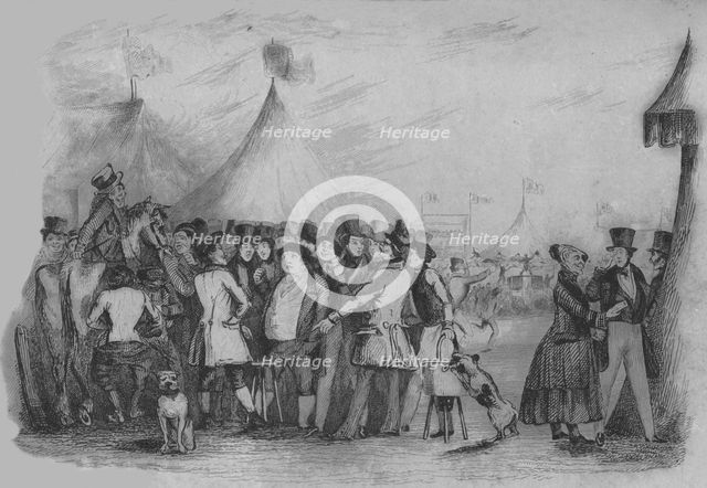 'Pilgrims of Hampton Races', c1839.  Artist: Pierce Egan the Elder.