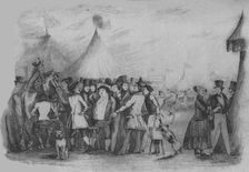 Pilgrims of Hampton Races c1839. Artist: Pierce Egan the Elder