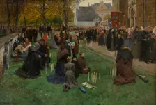 Pilgrims Moving Around the Church, 1903-1905. Creator: Frans van Leemputten
