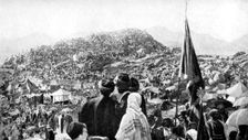 Pilgrims performing the Wukuf Mount Arafat, Saudi Arabia, 1922