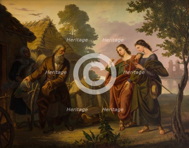 Pilgrims Visiting Piast, 1865. Creator: Korneli Szlegel.