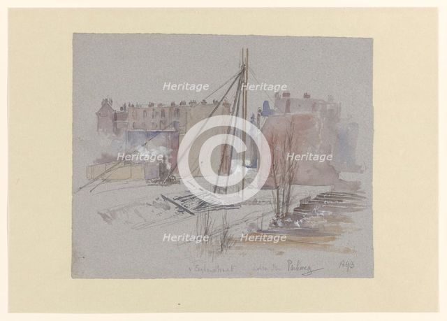 Pile-driving on Van Eeghenstraat, behind the Parkweg, 1893. Creator: Jan Hoynck van Papendrecht.