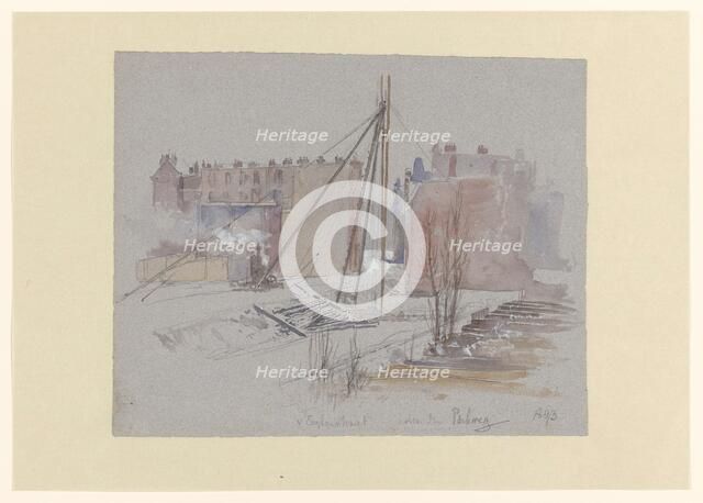 Pile-driving on Van Eeghenstraat, behind the Parkweg, 1893. Creator: Jan Hoynck van Papendrecht.