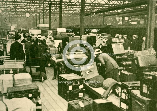 'Piles of Luggage at Charing Cross Station', 1930. Creator: Unknown.