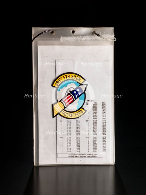 Pilot check list, United States Air Force Thunderbirds, 2006-2007. Creator: Unknown.